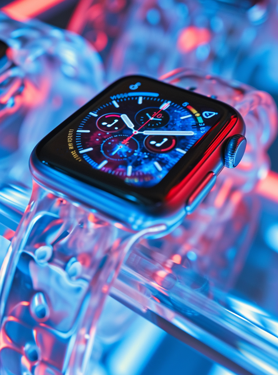 An apple watch from Mazuma with clear gel case