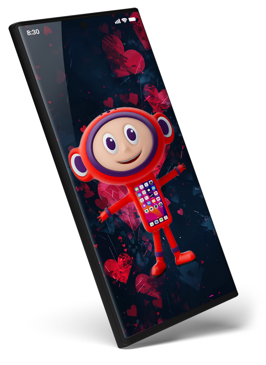 Image an S23 with Maz the friendly alien