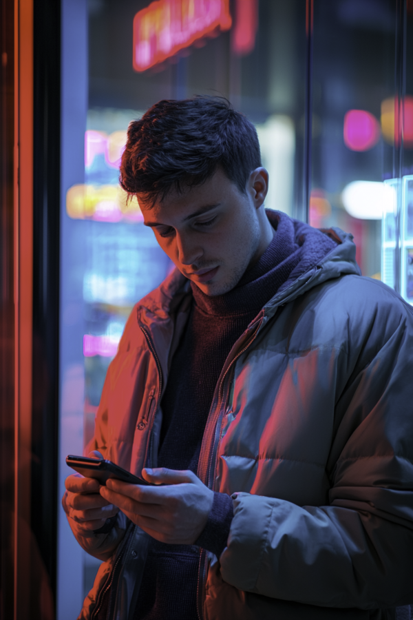 Man choosing a new phone after selling his S21 Ultra to Mazuma