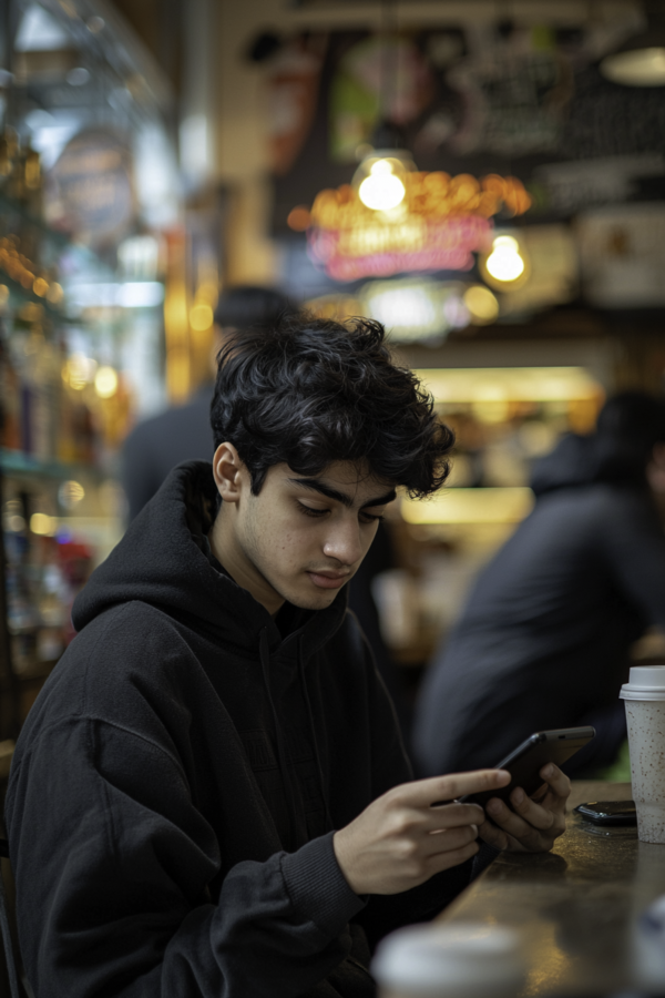 A teen at a care after selling his S22+ to Mazuma